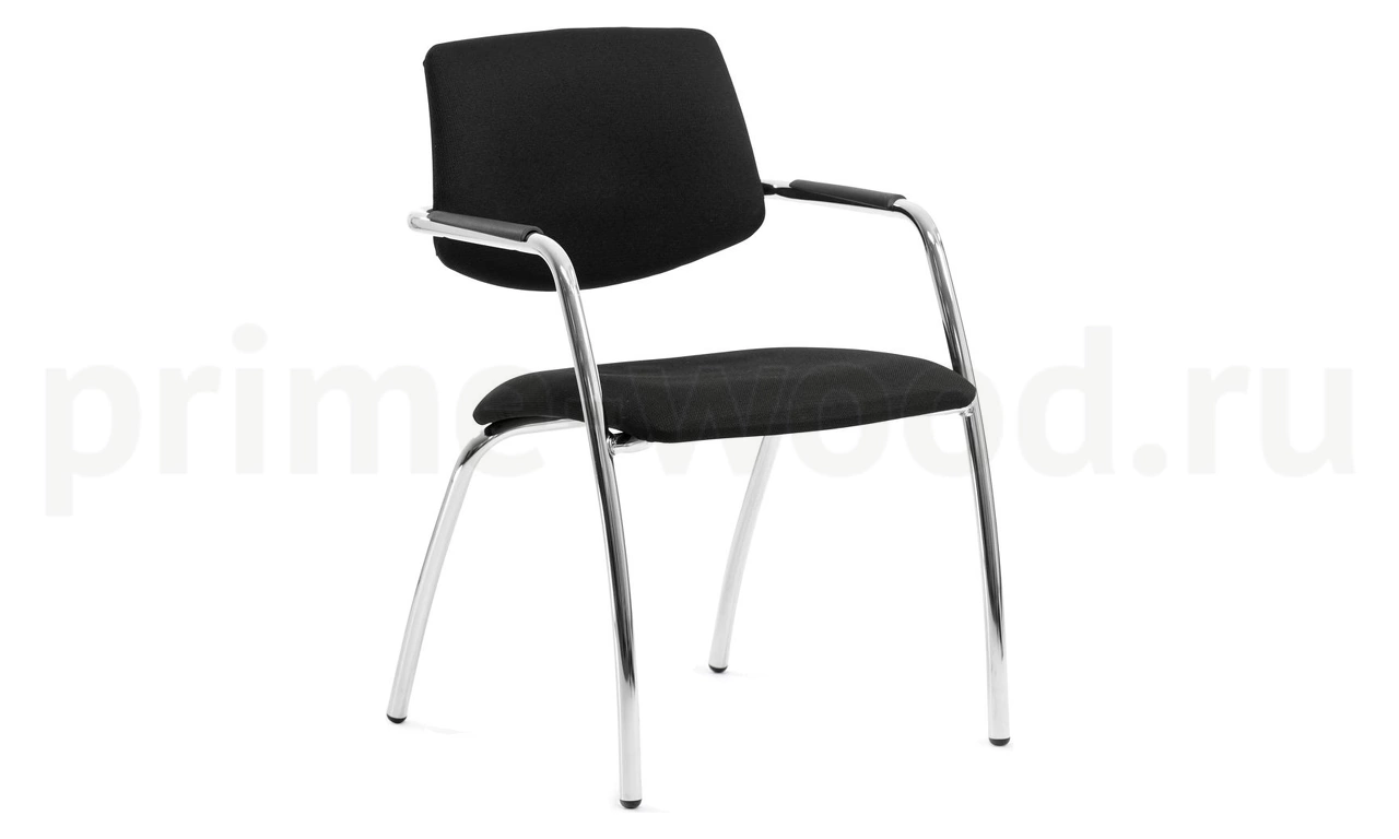Стул офисный для посетителя Urban на опорах (кожа) арт. Urban 4legs Dakota black - фото 0