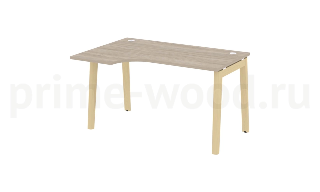 Стол эргономичный левый, опоры - массив дерева ONIX WOOD 138x98x75 - фото 1