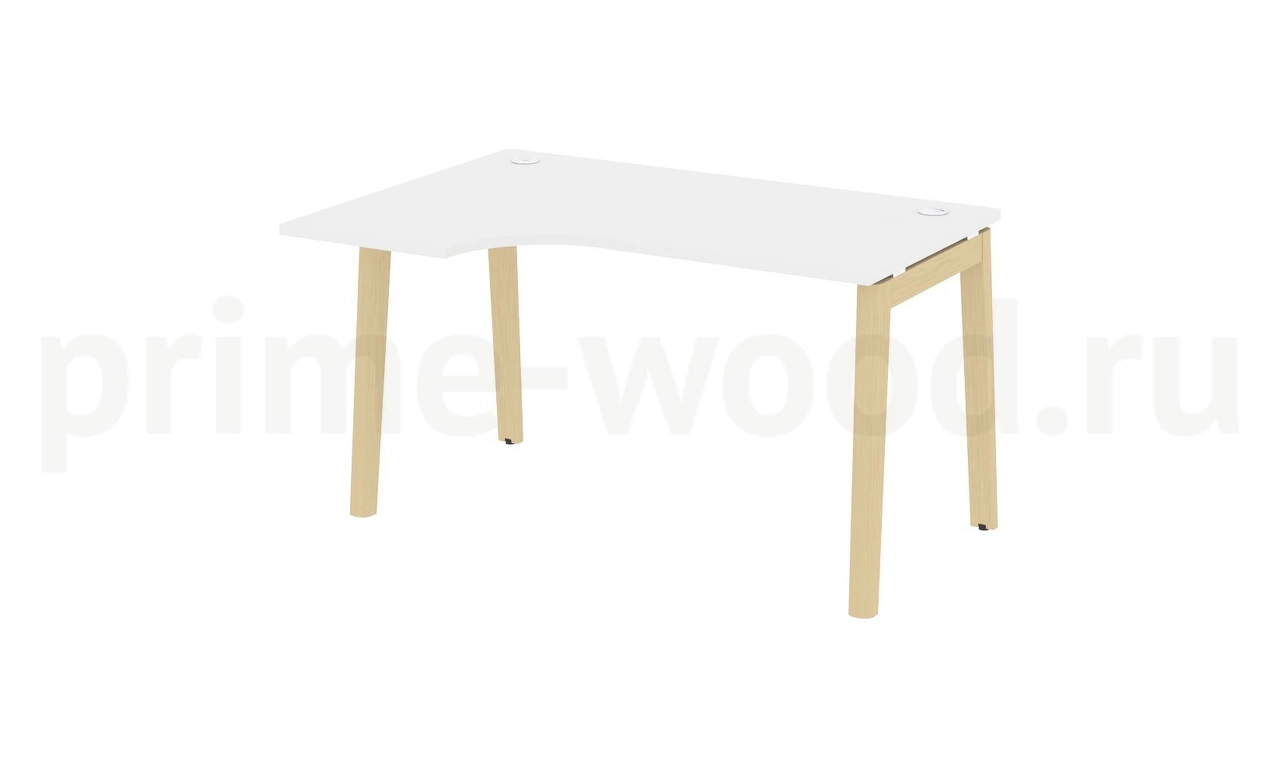 Стол эргономичный левый, опоры - массив дерева ONIX WOOD 138x98x75 - фото 7